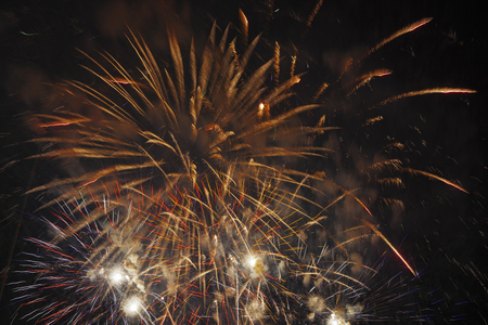 Yellow Flower Fireworkの写真素材