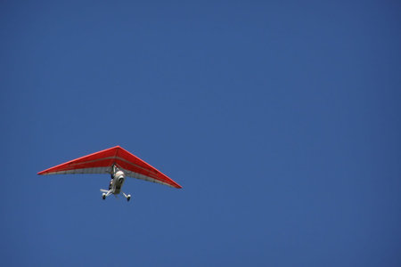 hang glider in the sky