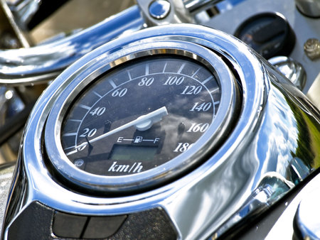 close up photo of the bike speed counter 