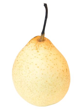Single isolated pear against the white backgroundの写真素材
