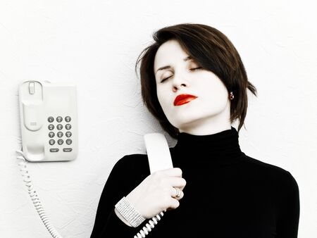 woman with phoneの写真素材