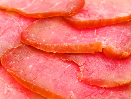photo of the red tasty smoked meat background