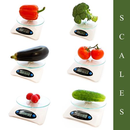 set of different scales images over white backgroundの写真素材