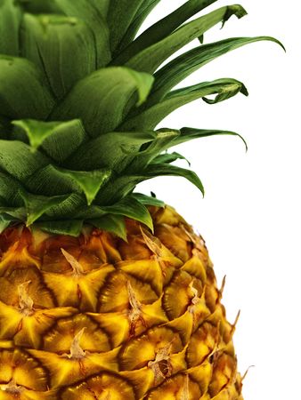  ripe and tasty pineapple over the white background  の写真素材