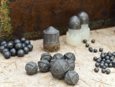 hunting different metal bullets at beige