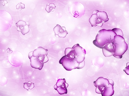 orchid bright holiday background in violetのイラスト素材