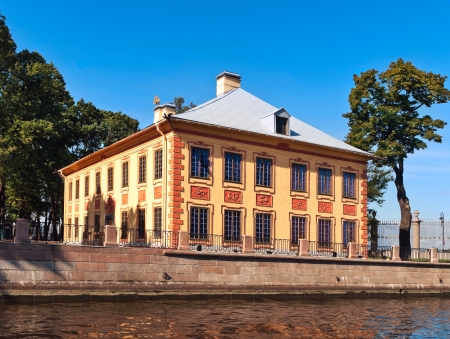 old historical building at street of fiver Mojka,  St  Petersburgのeditorial素材
