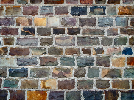 multicolored brick wall 