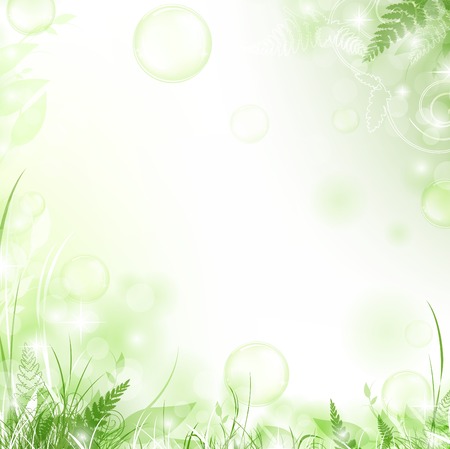 nature floral air background with bubblesのイラスト素材