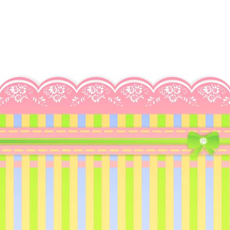 retro fabric frame with handmade elements, copyspace のイラスト素材