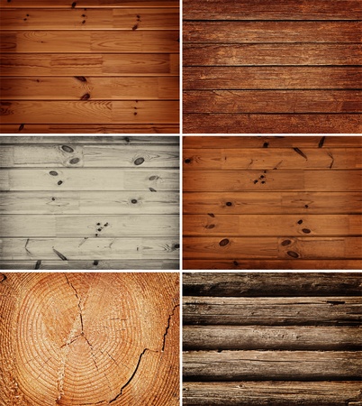 set of different wooden backgroundsの写真素材