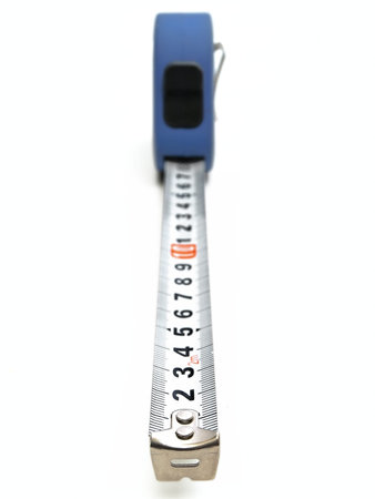 Photo of the tape-line against the white background