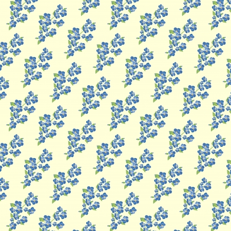 Seamless floral background with forget-me-not flowersのイラスト素材