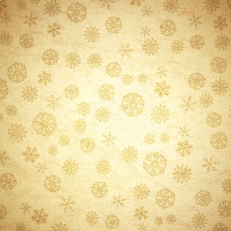 Vintage Grunge Paper Background With Snowflakesのイラスト素材