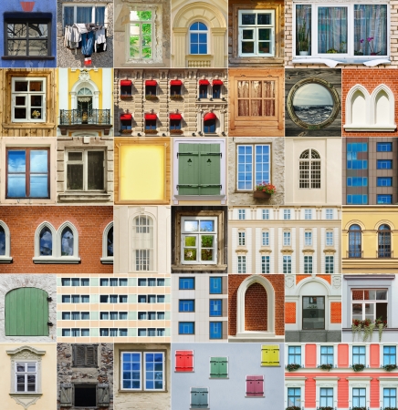 Set From The Different Types Of Windowsの写真素材