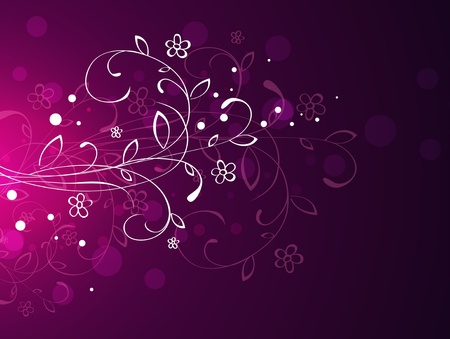 Ilustración de Floral Abstract Background in Pink, Copyspace  - Imagen libre de derechos