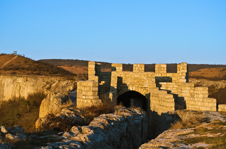 Ovech Fort In The Light Of Setting Sun  Provadia, Bulgariaの写真素材