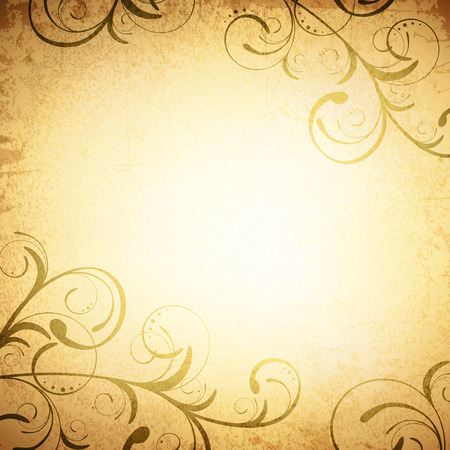 Floral Vintage Grunge Background, Copyspaceのイラスト素材