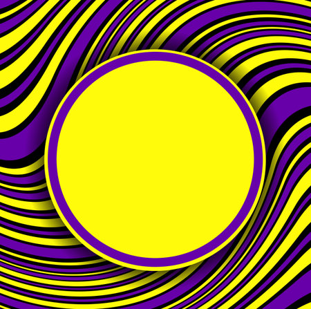 Bright Fashionable Background in Purple and Yellow With Round Copyspaceのイラスト素材