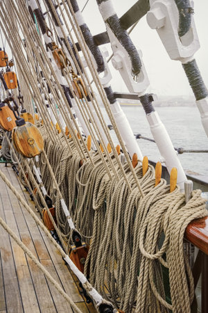 Running Rigging Alongside The Sailing Ship
