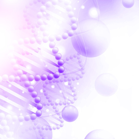 Science Abstract Background with DNA, Purpleのイラスト素材