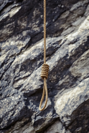 Noose against the Rocky Backgroundの写真素材