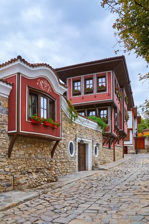 Street in the Old Plovdiv, Bulgariaの写真素材