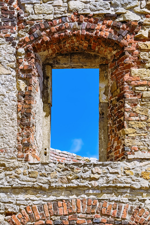 Window Opening of the Old architecture in Polandの写真素材