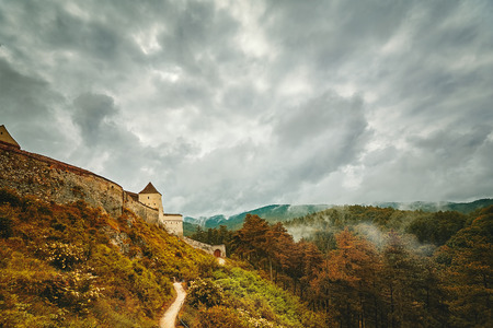 Rasnov Citadel (Rosenauer Burg) in Transylvania, Romaniaのeditorial素材