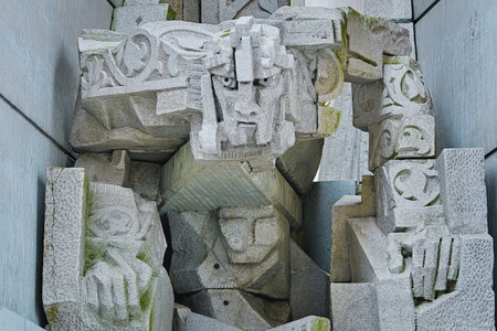 SHUMEN, BULGARIA - December 16, 2017: The Monument to 1300 Years of Bulgaria, also known as the...