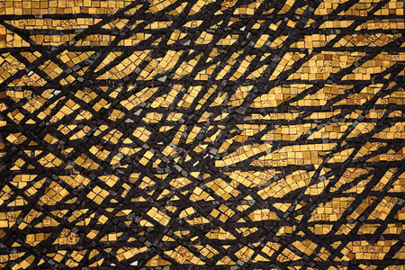 Background from a mosaic of silver and gold stones