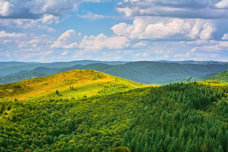 Carpathian Mountain range in Romaniaの写真素材