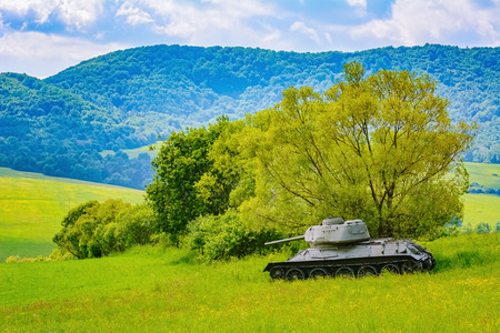 Tank of World War 2 in the Forestの写真素材