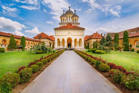 Coronation Cathedral in Alba Carolina Citadel. Alba Iulia, Romaniaの写真素材