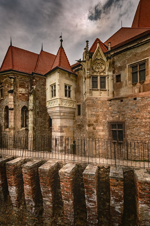 Old Gothic-Renaissance castle in Transylvania, Hunedoara, Romaniaのeditorial素材