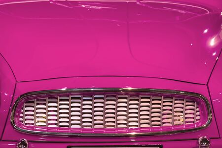 Fragment of the Front Part of Retro Carの写真素材