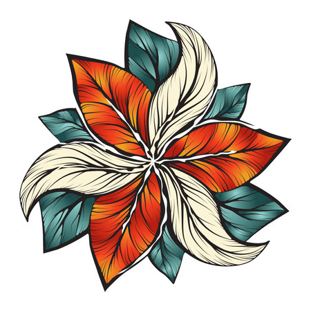 Image of an abstract flover over white backgroundのイラスト素材