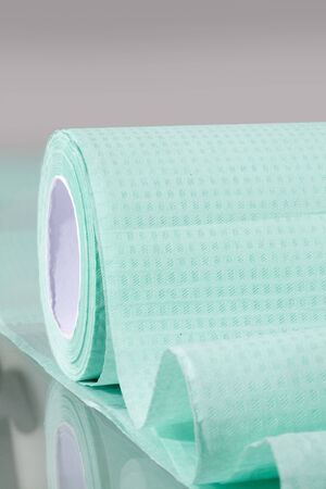 Paper roll on a table  の写真素材