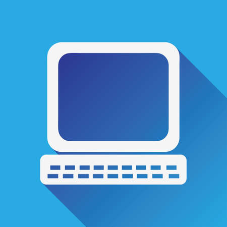 Simply Computer Icon Vector Illustrationのイラスト素材