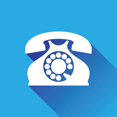 Phone Icon Blue Vector Illustrationのイラスト素材