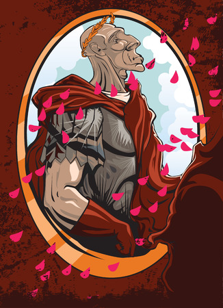 Illustration of a cartoon Caesar winnerのイラスト素材