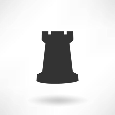 Chess Rook Icon Vector Illustrationのイラスト素材