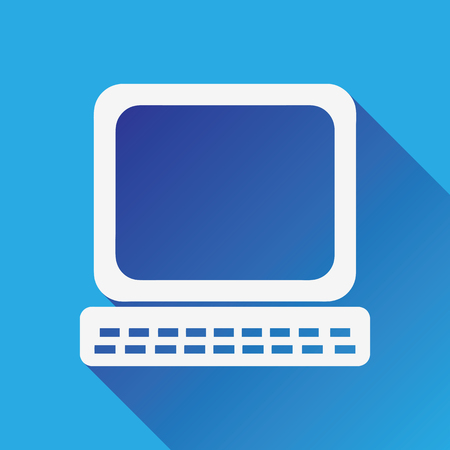 Simply Computer Icon Illustrationの写真素材