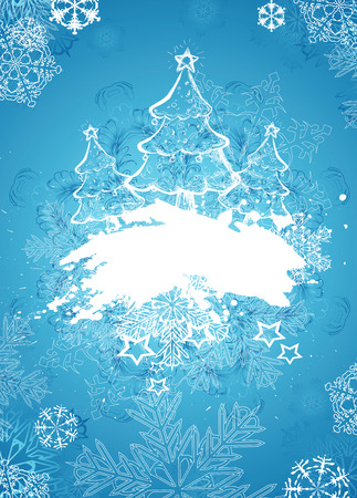 X-mas Background and Decorative Elementのイラスト素材