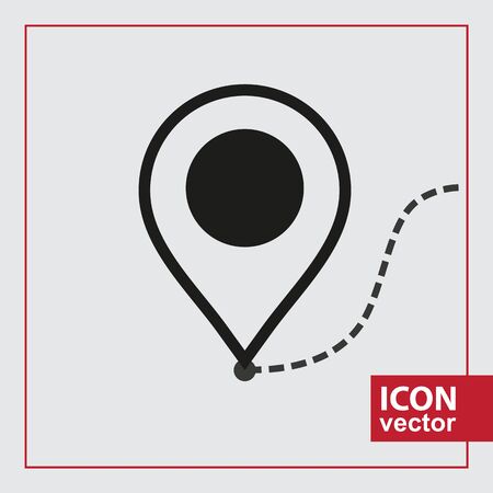 Pointer on the map icon Vector Illustrationのイラスト素材