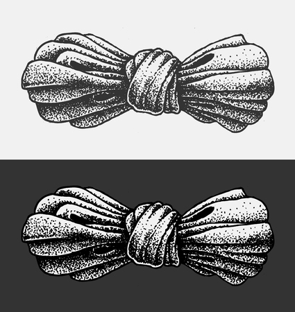 Illustration Bow in the style of dot workの写真素材