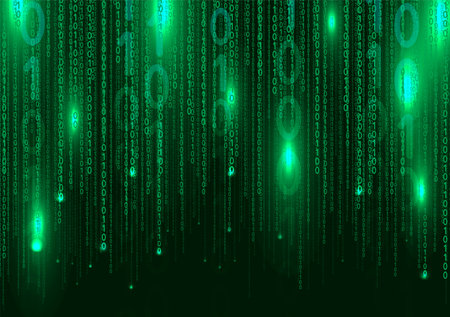 Binary Rainbow Abstract Tech Background Vector  Illustration