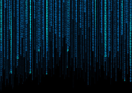 Binary Rainbow Abstract Tech Background Vector  Illustration