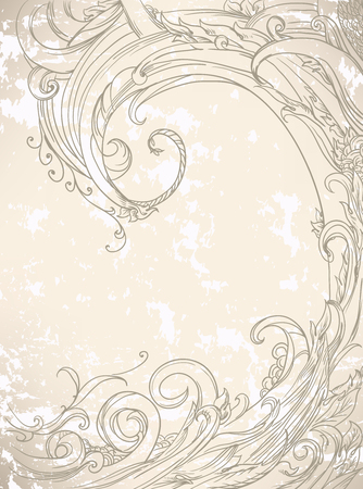 Floral Background. Doodle Vector Illustration.のイラスト素材