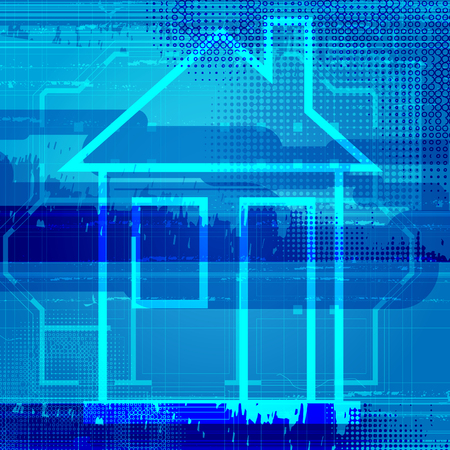 Abstract architectural background of blueprint home. Vector illustrationのイラスト素材